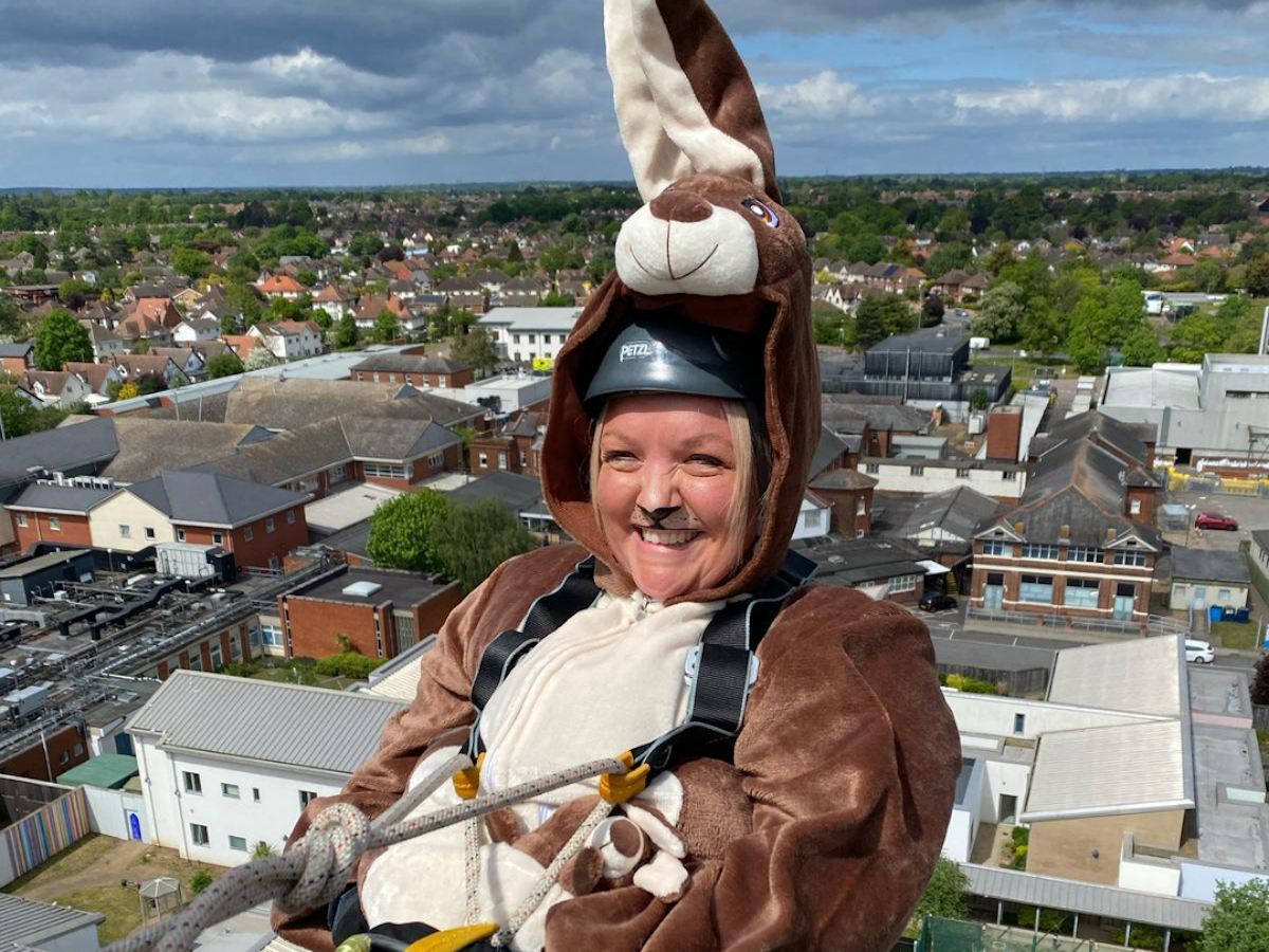 Abi Cracknell Dressed as a kangaroo